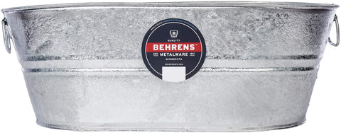 Behrens 1-OV 7.5 Gallon Hot Dipped Steel Oval Tub - Quantity of 2