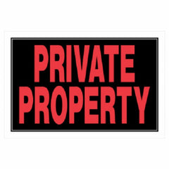 Hillman 839908 8" x 12" Plastic Private Property Sign