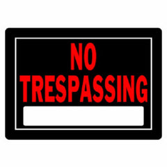Hillman 840125 10" x 14" Aluminum No Trespassing Sign