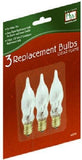Holiday Wonderland 1078-88 3 Pack C7 Clear Flame Candle Replacement Bulbs - Quantity of 12
