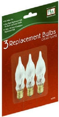 Holiday Wonderland 1078-88 3 Pack C7 Clear Flame Candle Replacement Bulbs