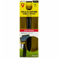 Victor M9014 Solar Powered Mole & Gopher Sonic Repellent Spikes - Quantity of 12