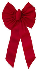 Holiday Trim 7355 14" x 28" x 4" 7 Loop Red Velvet Holiday Christmas Bow