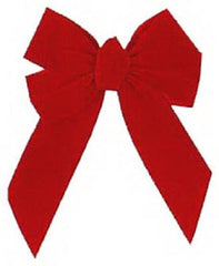 Holiday Trim 7346 10" x 13" x 3" 5 Loop Red Velvet Holiday Christmas Bow