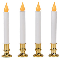 Sylvania V24329-88 4 Pack Battery Operated Christmas Orange Flicker Flame LED Candles
