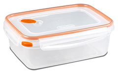 Sterilite 03221106 8.3 Cup Ultra Clear / Tangerine Rectangle Food Container