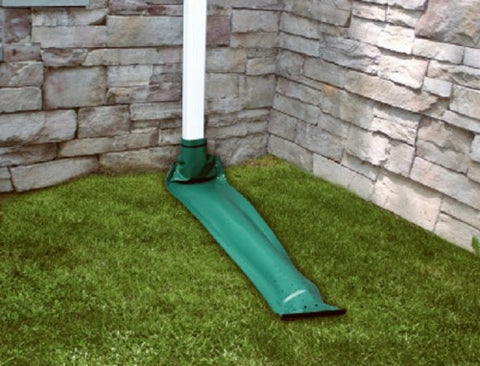 Frost King DE300 12' ft x 7" Green Plastic Flexible Roll Out Downspout Extender - Quantity of 9