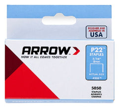 Arrow 225 (5050) Pack Of 5/16" 8mm Staples For P22 Plier Stapler Gun