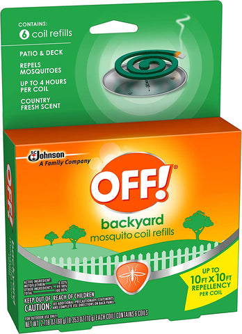 SC Johnson 75203 6-Count Pack Of Patio & Deck Mosquito Coil Refills - Quantity of 24