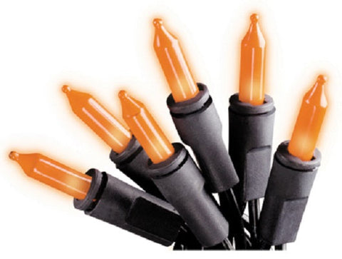 Sylvania V34700-88 100 Light Count Orange Mini Light Halloween Set - Quantity of 12