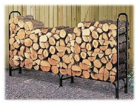 Panacea Products 15204 8' ft Black Tube Steel Firewood Log Holder Rack - Quantity of 1