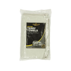 Hopkins 3-685-58 12-Pack Of 14" x 17" White Cotton Terry Cloth Car Detailing Cleaning Towels