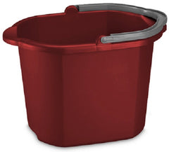 Sterilite 11215806 16 QT Classic Red Dual Spout Cleaning Pail / Bucket