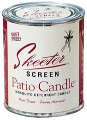 Skeeter Screen 90400 15 oz Deet Free Mosquito Repellent Patio Candle