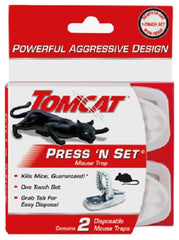 Tomcat 0360710 2-Pack Of Press 'N Set One Touch Reusable Mouse Traps