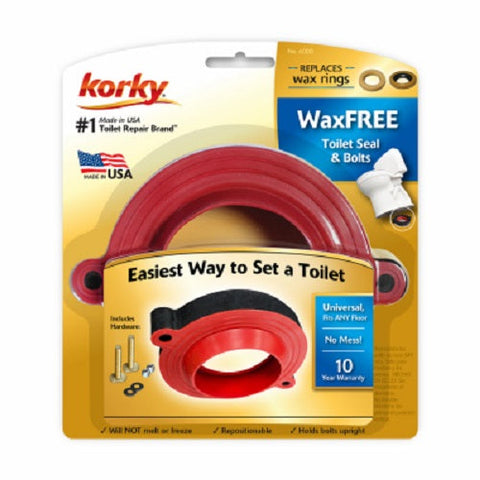 Korky 6000BP Wax Free Toilet Flange Seal Gasket - Quantity of 6