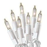 Holiday Wonderland 48600-88A 100 Count Clear Christmas Light Sets With White Cord - Quantity of 24