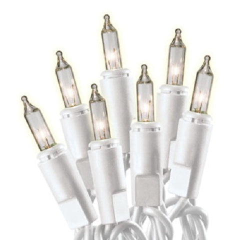 Holiday Wonderland 48600-88A 100 Count Clear Christmas Light Sets With White Cord - Quantity of 2