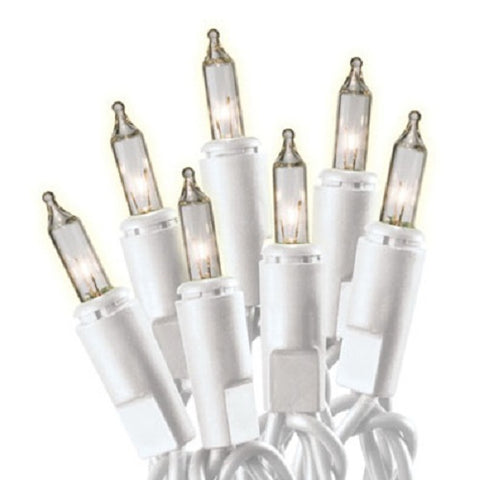 Holiday Wonderland 48600-88A 100 Count Clear Christmas Light Sets With White Cord - Quantity of 1