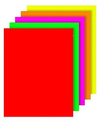 Royal 23500 11" x 14" Assorted Fluorescent Colors Project Posterboard - Quantity of 120