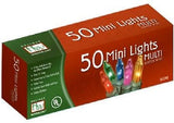 Holiday Wonderland 4051-88A 50 Count MULTI Color Mini Christmas Light Sets - Quantity of 10