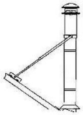 Selkirk 208440 8" 8T-RBK Roof Brace Kit for Chimney Stove Pipe - Quantity of 1