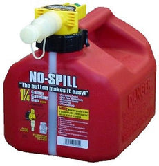 (2) ea NO SPILL 1415  1-1/4 GALLON CARB COMPLIANT GAS GASOLINE FUEL CANS