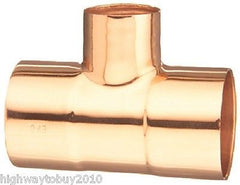 (100) ea  3/4" x 3/4" x 1/2" Copper Tee Plumbing Fittings