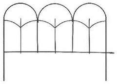 Panacea 89393 14" x 18" Black Metal Triple Stalk Garden Edge Border Fencing