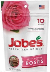 Jobes 04102 10-Pack Slow Release Rose Fertilizer Spikes - Quantity of 7