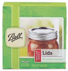 Ball 1440031050 12 Pack Regular Mouth Dome Canning Jar Lids