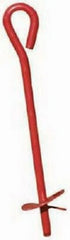 Midwest 901114A 4" x 40" Red Metal Screw In Twist Tree Stake Ground Anchor
