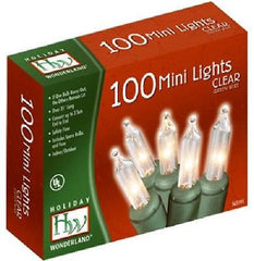 Holiday Wonderland 40004-88A 100 Count Clear Christmas Mini Light Sets