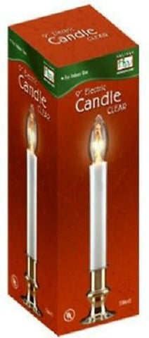 Holiday Wonderland 1519-88 9" Electric Window Candles With On/Off Switch - Quantity of 2
