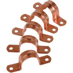 Nibco W02040T 5 Packs 1" Genuine Copper Tube / Pipe Straps / Clamps w 2 Holes - Quantity of 50