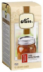 Kerr 2139297 12 Packs Regular Mouth Canning Jar Lids with Bands - Quantity of 12 (12) packs