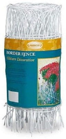 Panacea 89307 14" H x 20' L White Arch Top Garden Border Fence / Fencing - Quantity of 5