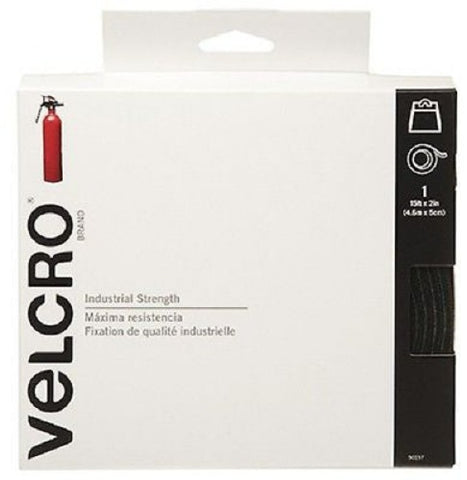 (3) rolls Velcro 90197 2" x 15 ft Industrial Strength Black Velcro w Sticky Back