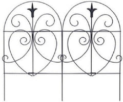 Panacea Products 89379 18" x 8' Black Romantic Garden Folding Fence Fencing