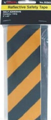 (6)  Hanson 55303 2" x 24" Yellow / Black Self Adhesive Reflective Safety Tape