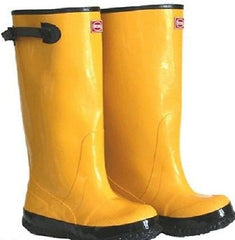 Safety Works 2KP448110 Size 10 Yellow 17" HD Over The Shoe Rubber Knee Boots - Quantity of 1 pair