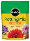 Miracle Gro 75678300 8 Quart Bag Of Potting Soil Mix With Micromax Plant Food - Quantity of 3