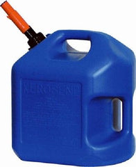 2 ea  Midwest 7610 5 Gallon Blue Plastic Spill Proof K-1 Kerosene Fuel Cans