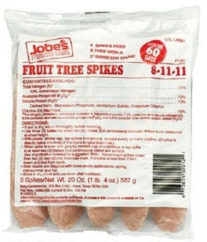 Jobe's 2012 5-Pack 8-11-11 Fruit Tree Fertilizer / Food Spikes - Quantity of 32