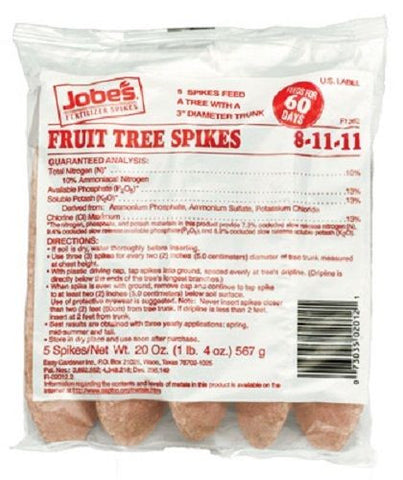 Jobe's 2012 5-Pack 8-11-11 Fruit Tree Fertilizer / Food Spikes - Quantity of 32