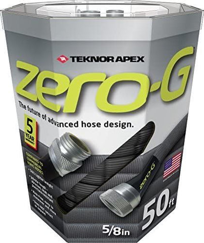 Teknor-Apex 4001-50 Zero-G 50' 5/8" Kink-Free Black Water Garden Hose - Quantity of 1