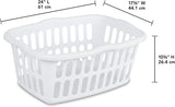 Sterilite 12459412 24" 1.5 Bushel Assorted Color Rectangular Laundry Baskets - Quantity of 12
