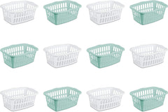 Sterilite 12459412 24" 1.5 Bushel Assorted Color Rectangular Laundry Baskets - Quantity of 12