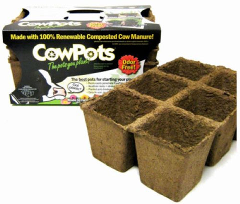 CowPots 00107 3-Pack 3" Seed Starting Tray Pots - Quantity of 15