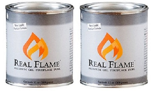 Real Flame 2112 13 oz Real Flame Premium Gel Fireplace Fuel  - Quantity of 2